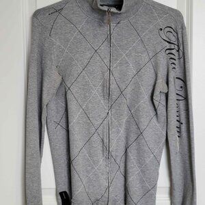 GSTAR RAW gray long sleeve zip up shirt, mens